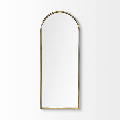 70" Gold Arch Metal Framed Accent Mirror