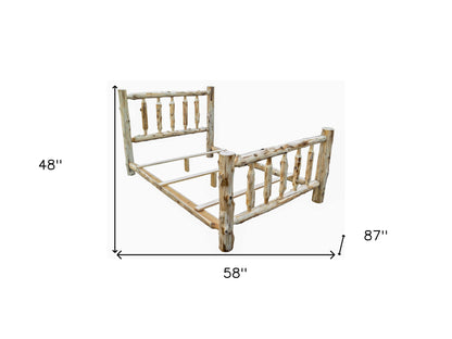 Gray Solid Wood Full No Bed Frame with Trundle