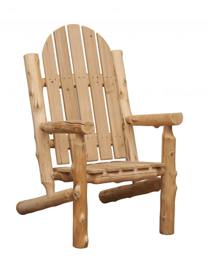 27" Natural Solid Wood Indoor Outdoor Arm Chair