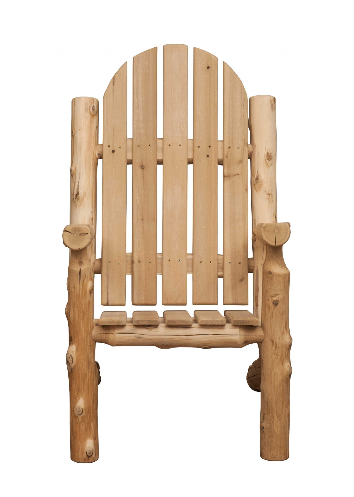 27" Natural Solid Wood Indoor Outdoor Arm Chair