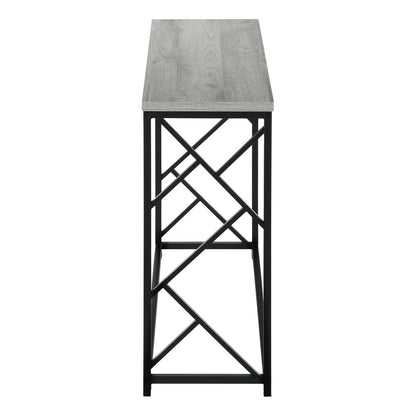 44" Gray and Black Frame Console Table