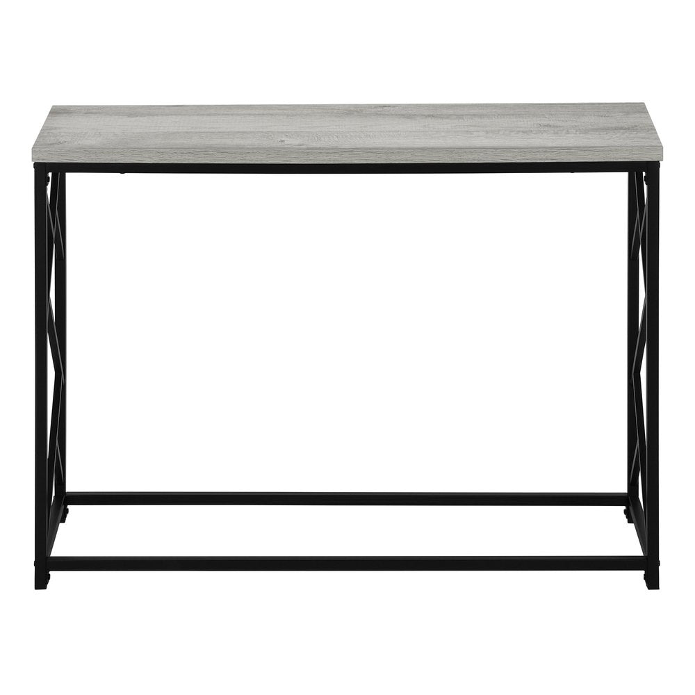 44" Gray and Black Frame Console Table