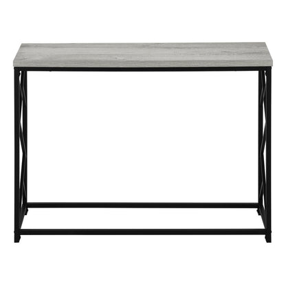 44" Gray and Black Frame Console Table