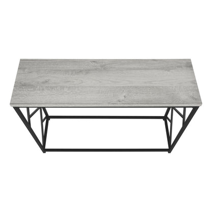 44" Gray and Black Frame Console Table