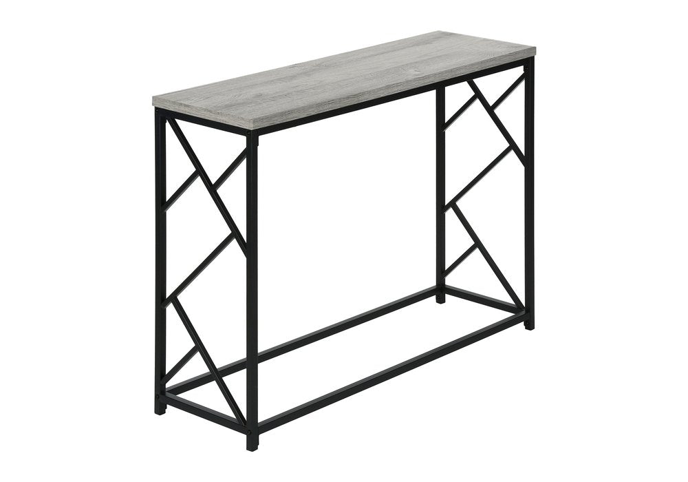 44" Gray and Black Frame Console Table