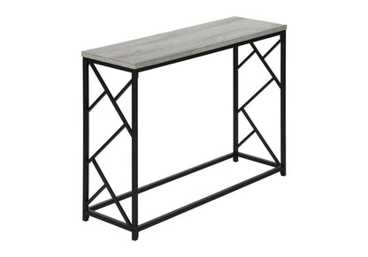 44" Gray and Black Frame Console Table