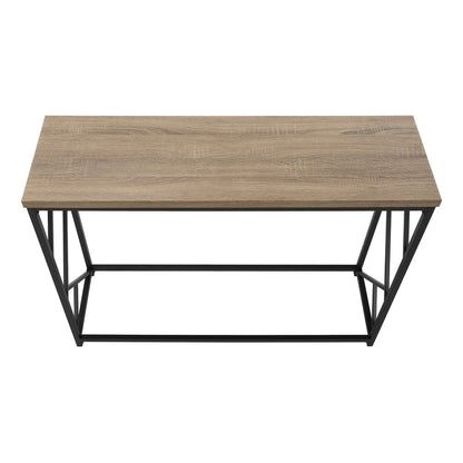 44" Taupe And Black Frame Console Table