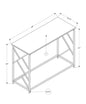 44" Taupe and Black Wood and Metal Frame Console Table