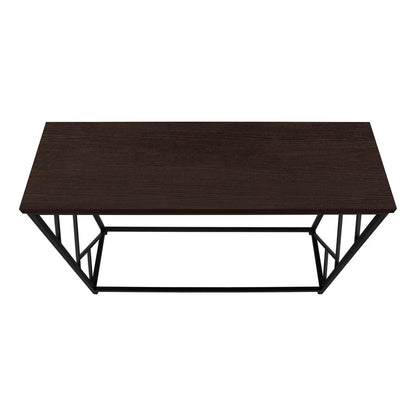 44" Brown And Black Frame Console Table