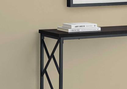 44" Brown And Black Frame Console Table