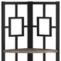 62" Dark Taupe Metal Corner Bookcase