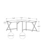 55" White and Black L Shape Computer Desk