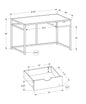 42" Gray and Dark Gray Computer Desk