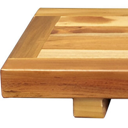 29" Natural Teak Wood Bath Tray And Seat