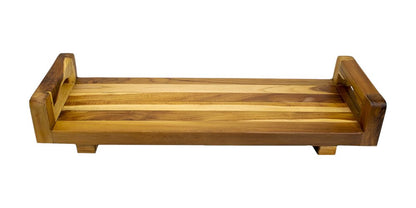 29" Natural Teak Bath Tray and Seat with Handles