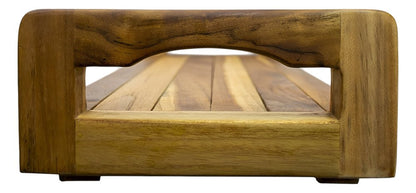 29" Natural Teak Bath Tray and Seat with Handles