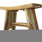 Contemporary Teak Outdoor Bench In Natural Finish