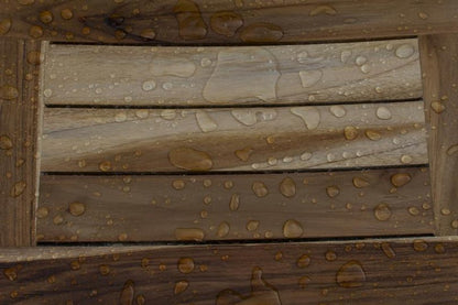 18" Natural Teak Rectangular Shower Bench