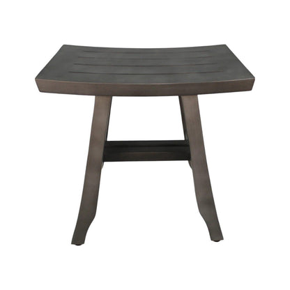 18" Antiqued Gray Teak Rectangular Shower Bench