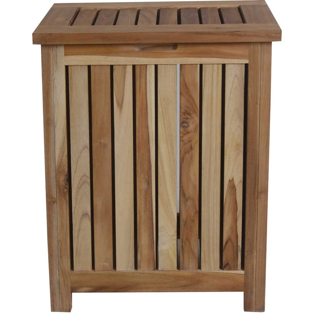 20" Natural Solid Wood Hamper Storage Box