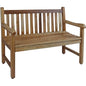 26" Natural Teak Solid Wood Garden Bench