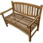 26" Natural Teak Solid Wood Garden Bench