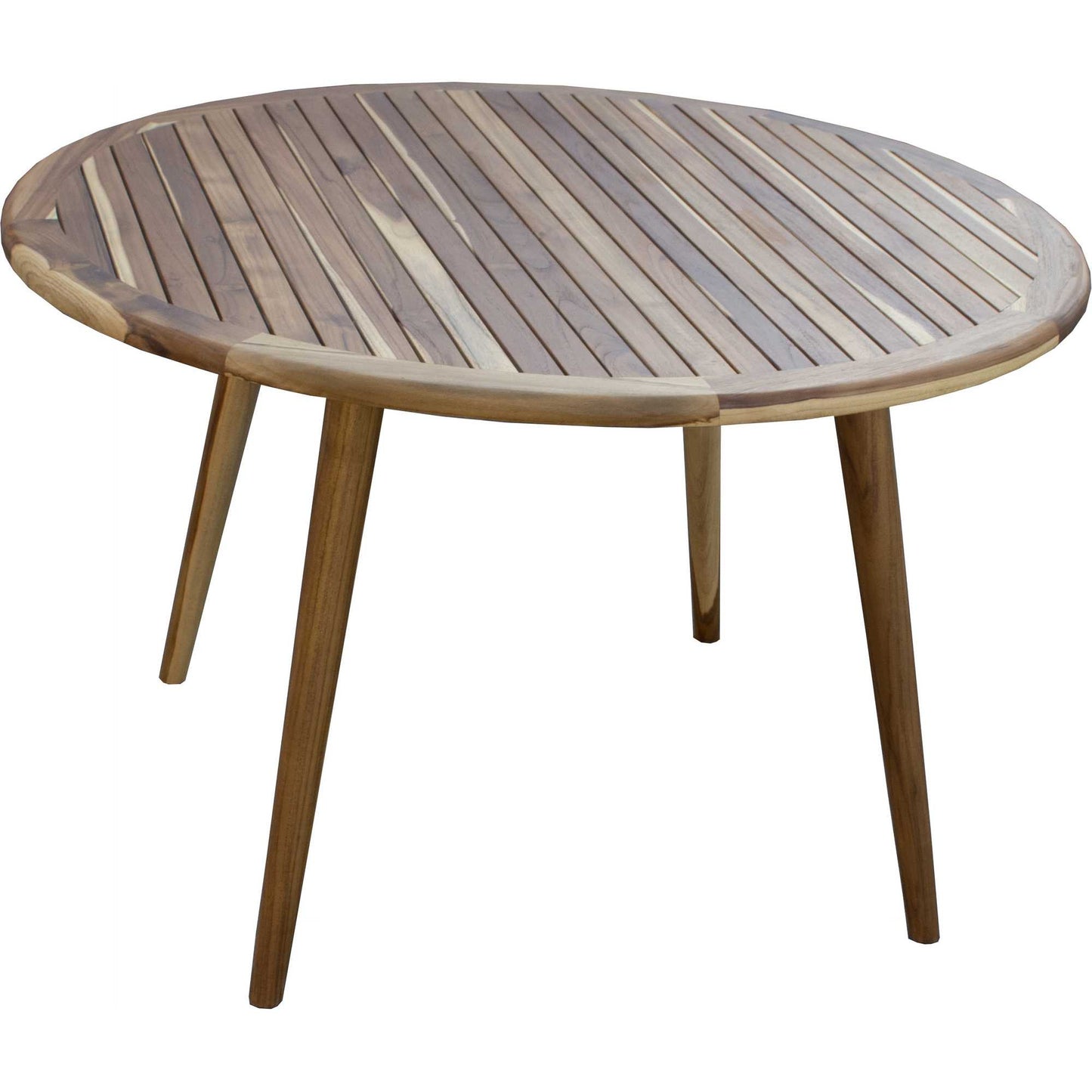 36" Natural Rounded Solid Wood Outdoor Dining Table