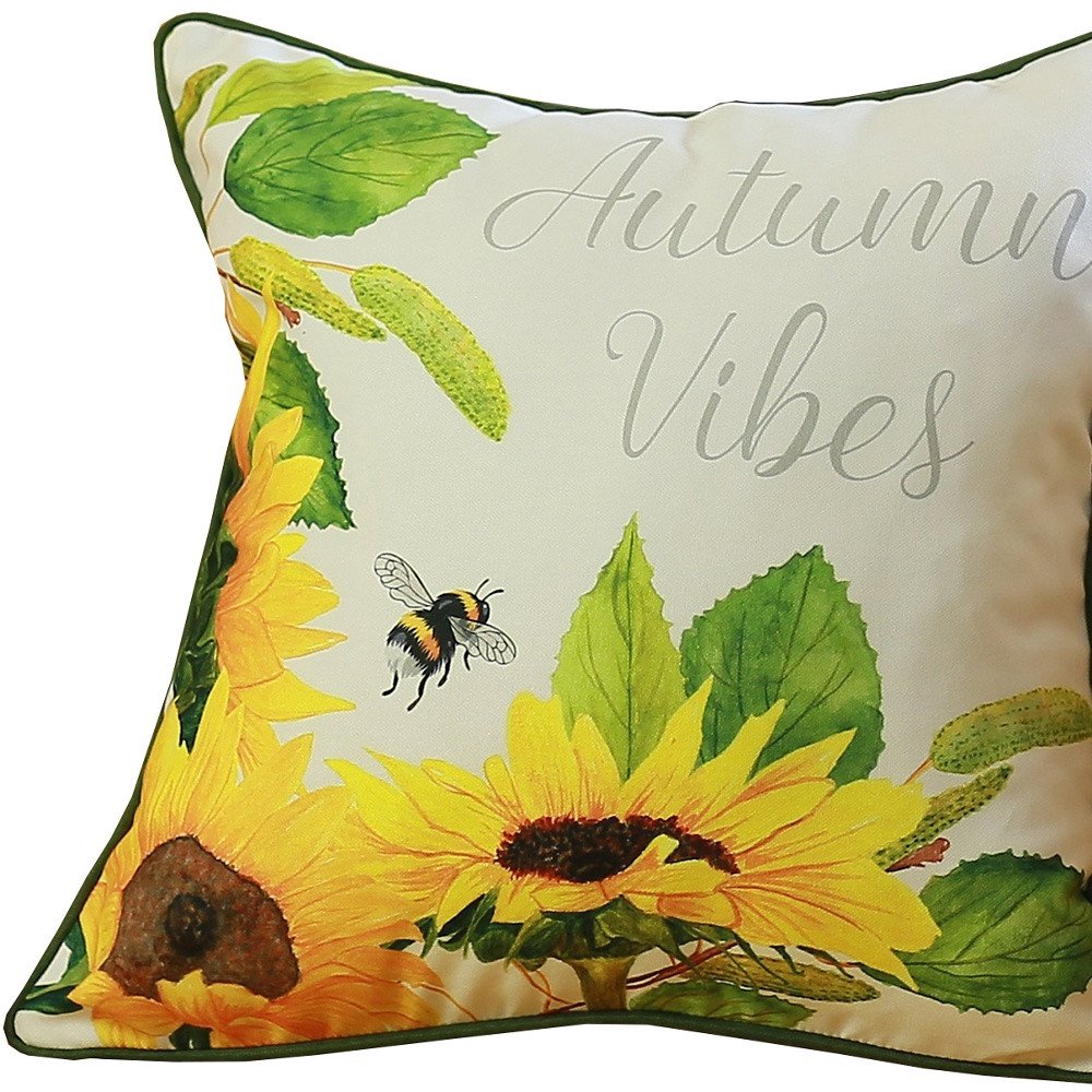 Set of Four 18" Green Fabric Throw Pillow Covers