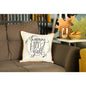 Set of Four 18" Black And White Happy Fall You All Text Fabric Throw Pillow Covers