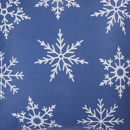 Set Of Two Blue 18" Holiday Snowflakes Throw Pillow Covers