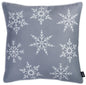 Set of Two 18" Gray Christmas Snowflakes Fabrc Throw Pillow Covers