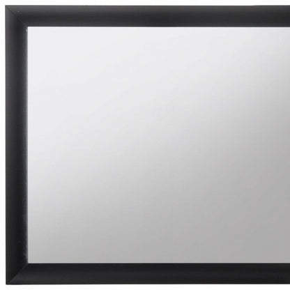 35" Black Square Wood Framed Mounted Dresser Mirror