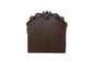 Dark Brown and Cherry Blossom Pink Tufted Upholstered Faux Leather No Bed