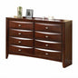 59" Espresso Solid Wood Eight Drawer Double Dresser