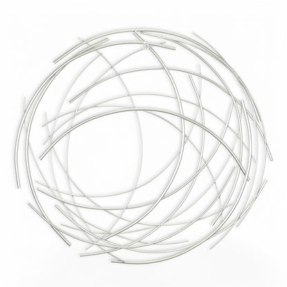 26" X 26" Silver Metal Circle