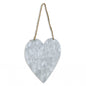 10" Gray Galvanized Metal Heart Shaped Welcome Wall Decor