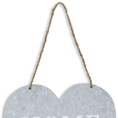 Home Gray Galvanized Cut Out Metal Wall Decor