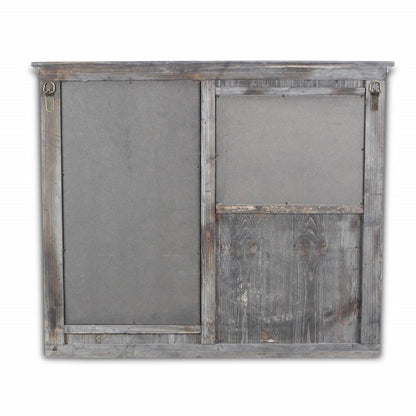 30" Brown Solid Wood Paper Organizer