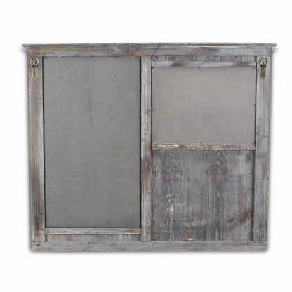 30" Brown Solid Wood Paper Organizer