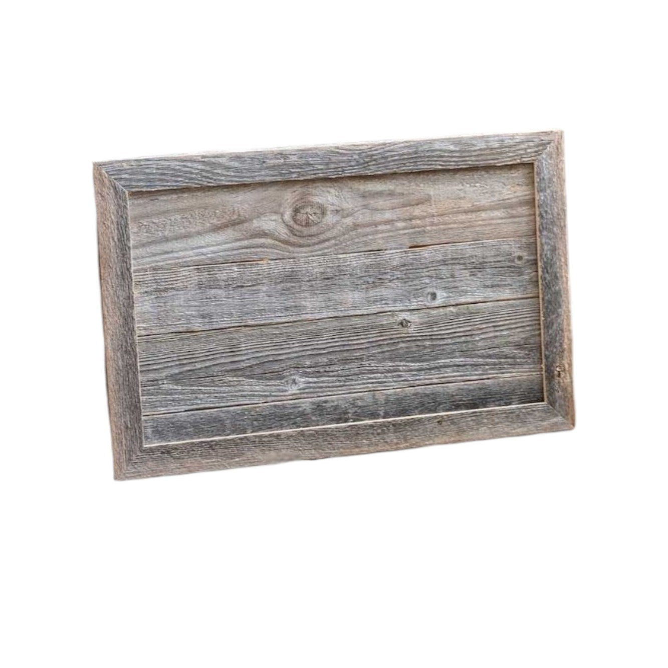 18" Gray Distressed Wood Christmas Tree Collar