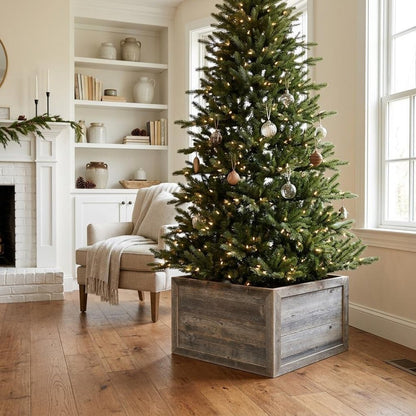 23" Natural Weathered Gray Plank Christmas Tree Collar