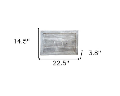 23" Gray White Wash Plank Christmas Tree Collar