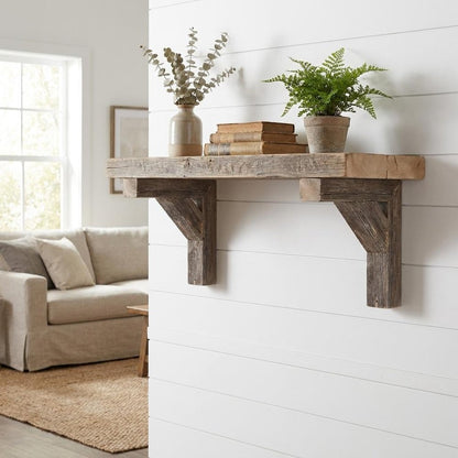 Set Of Two Natural Weathered Gray Corbels