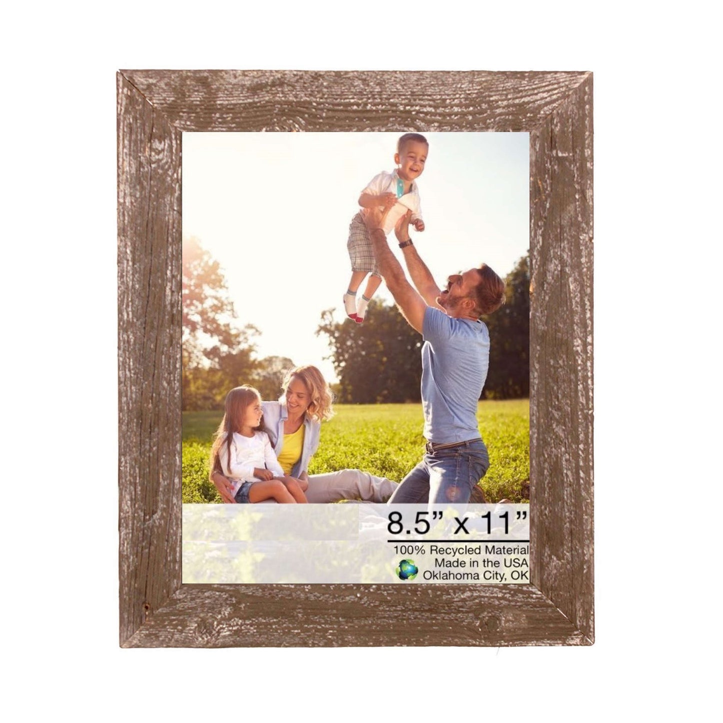 8.5" X 11" Rustic Espresso Picture Frame