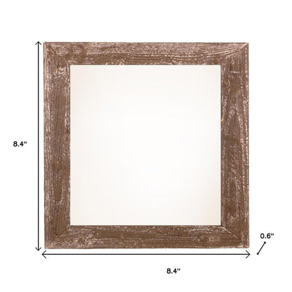 6" x 6" Brown Solid Wood Tabletop Picture Frame