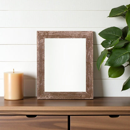 8" x 8" Brown Reclaimed Wood Tabletop Picture Frame