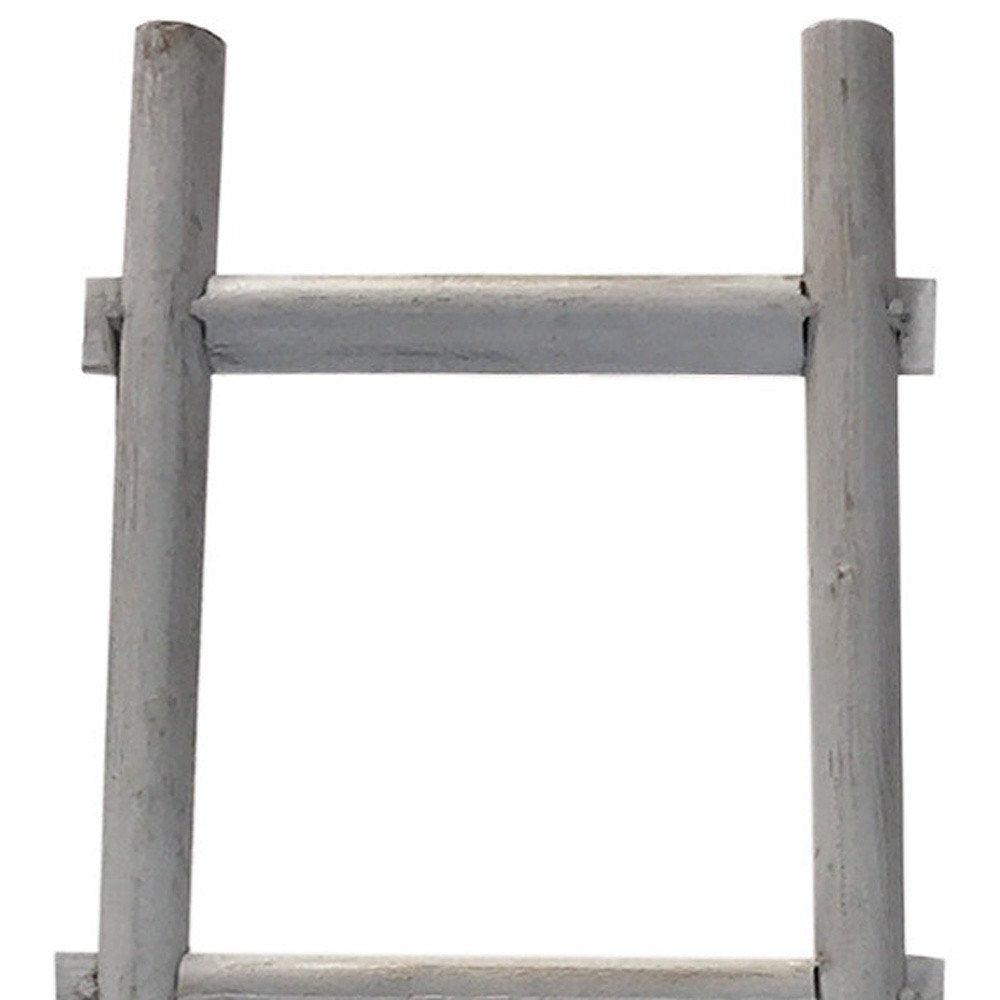 59" X 18" White Wood Hanging Dimensional Sculpture