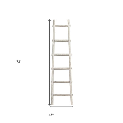 72" X 18"X 2" Brown Decorative Ladder Shelve