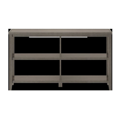 Gray Solid and Manufactured Wood and Solid Wood Double Bookcase