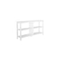 30" White Wood Two Shelf Bookcase
